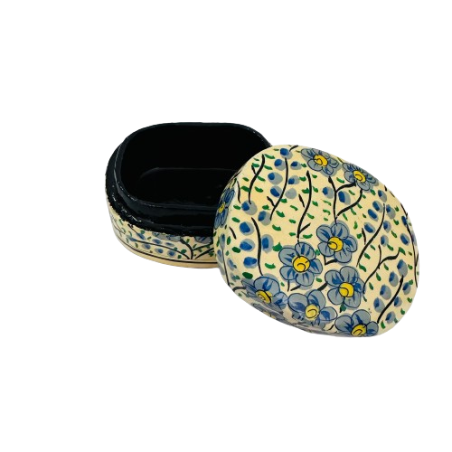 Cajita de Sueños Rectangular Mini Flores Azul