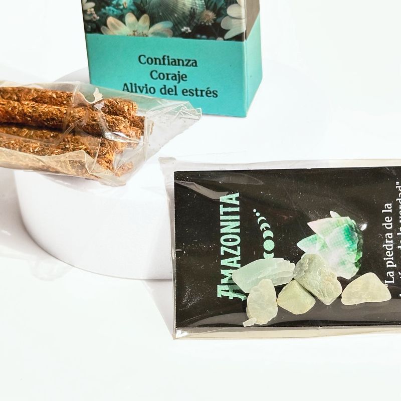 Incienso Brisa Marina con Piedras de Amazonita