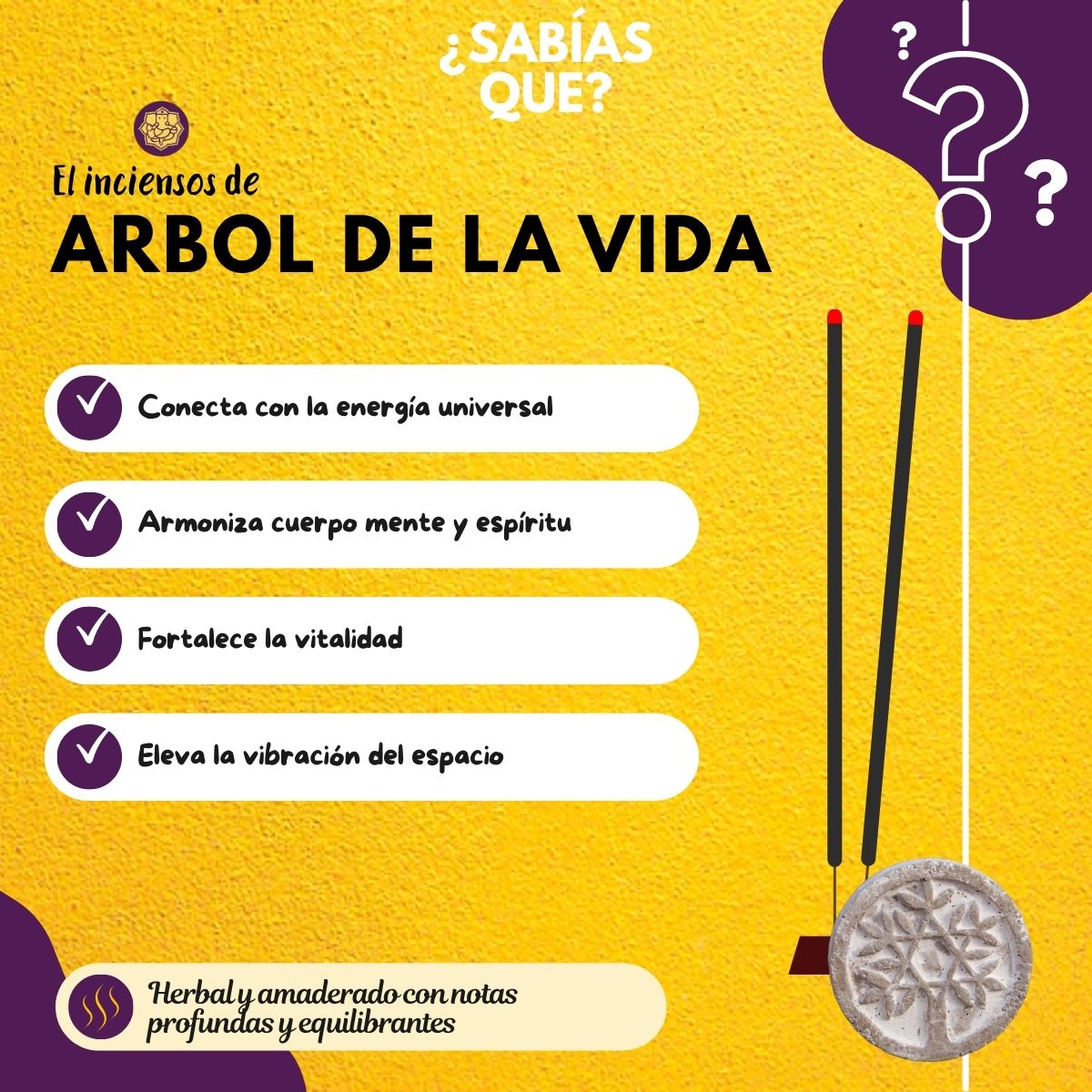 Incienso Jumbo Yatra Árbol de la Vida
