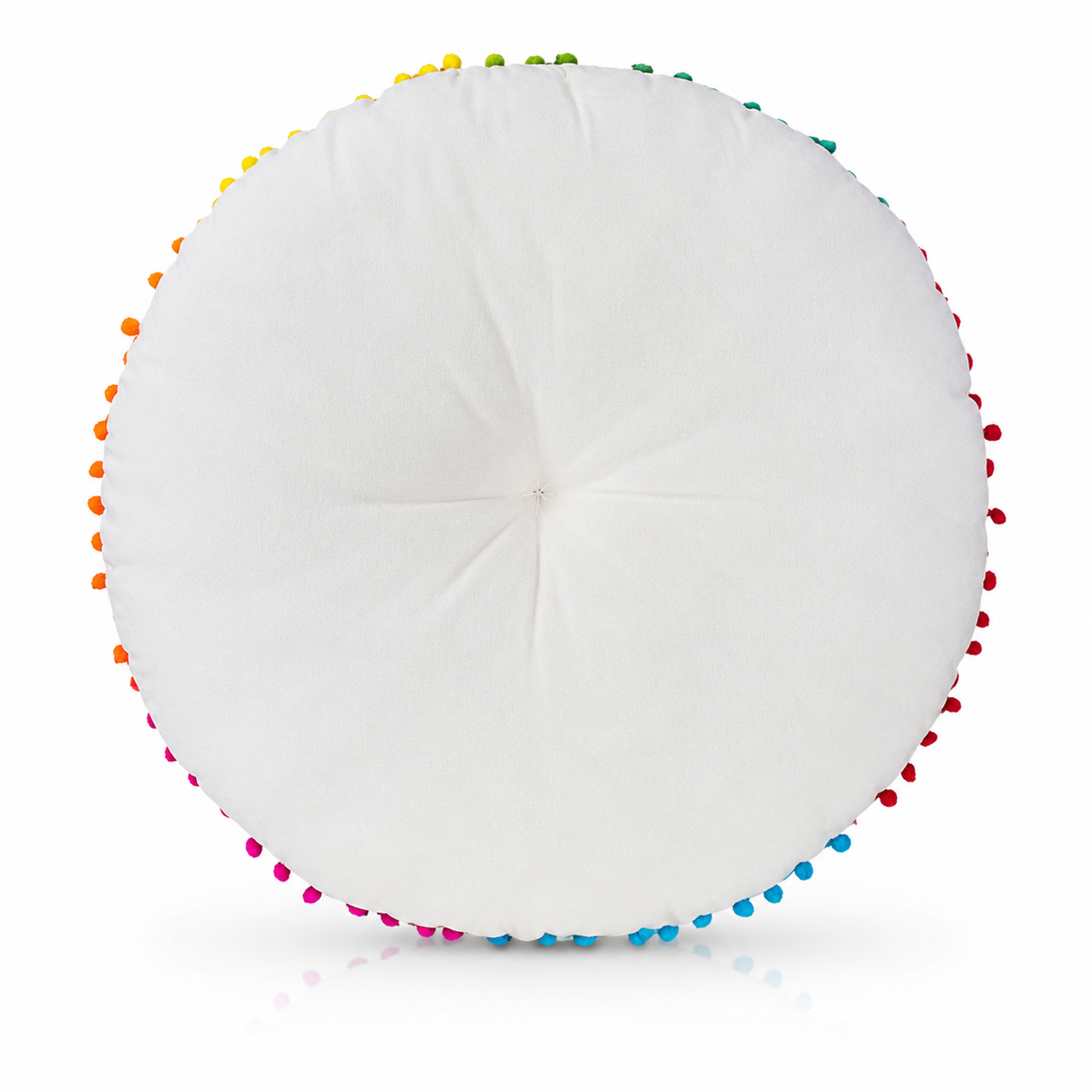 Cojin Boho Multicolor Redondo Chico