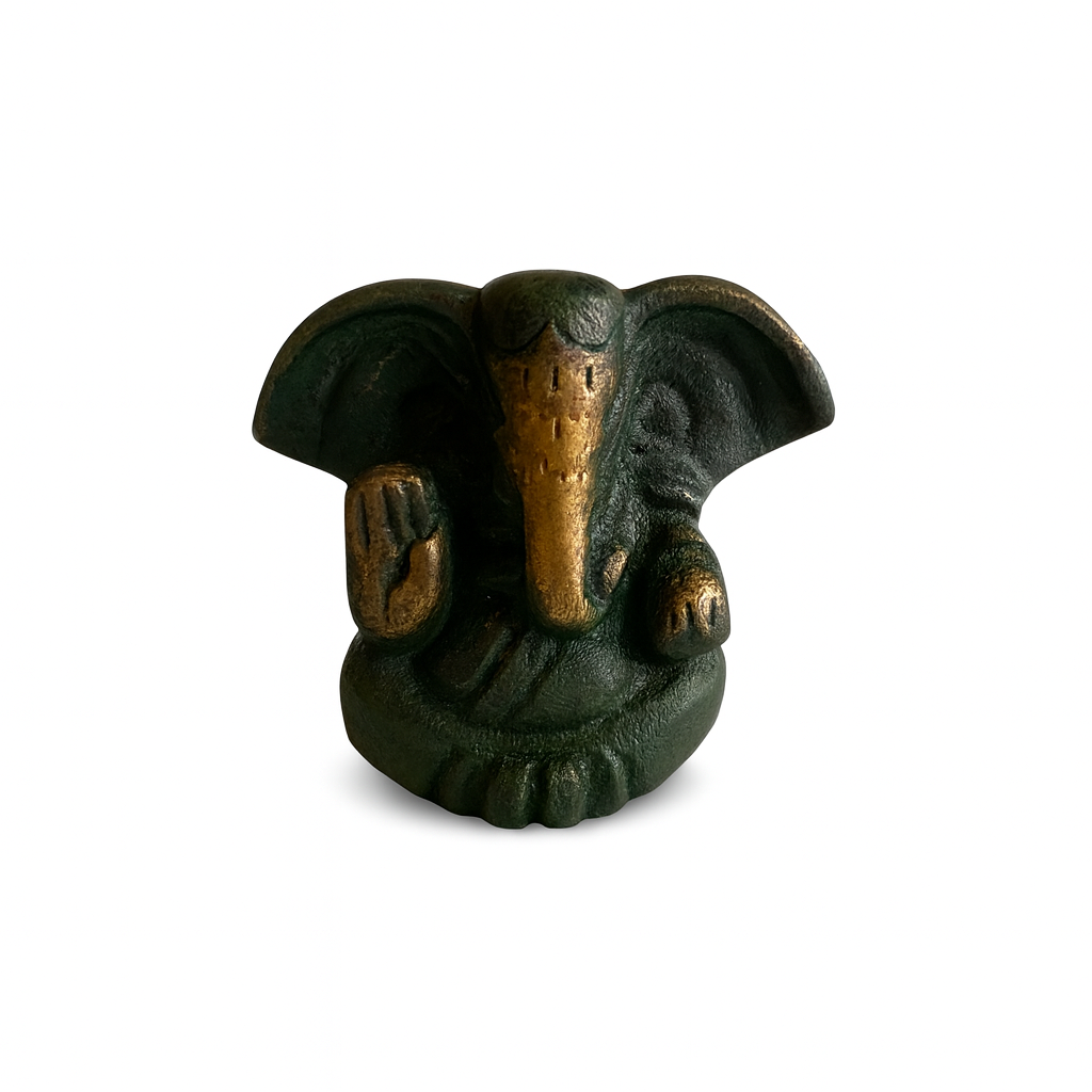 Porta Incienso Ganesh Bronce Mini