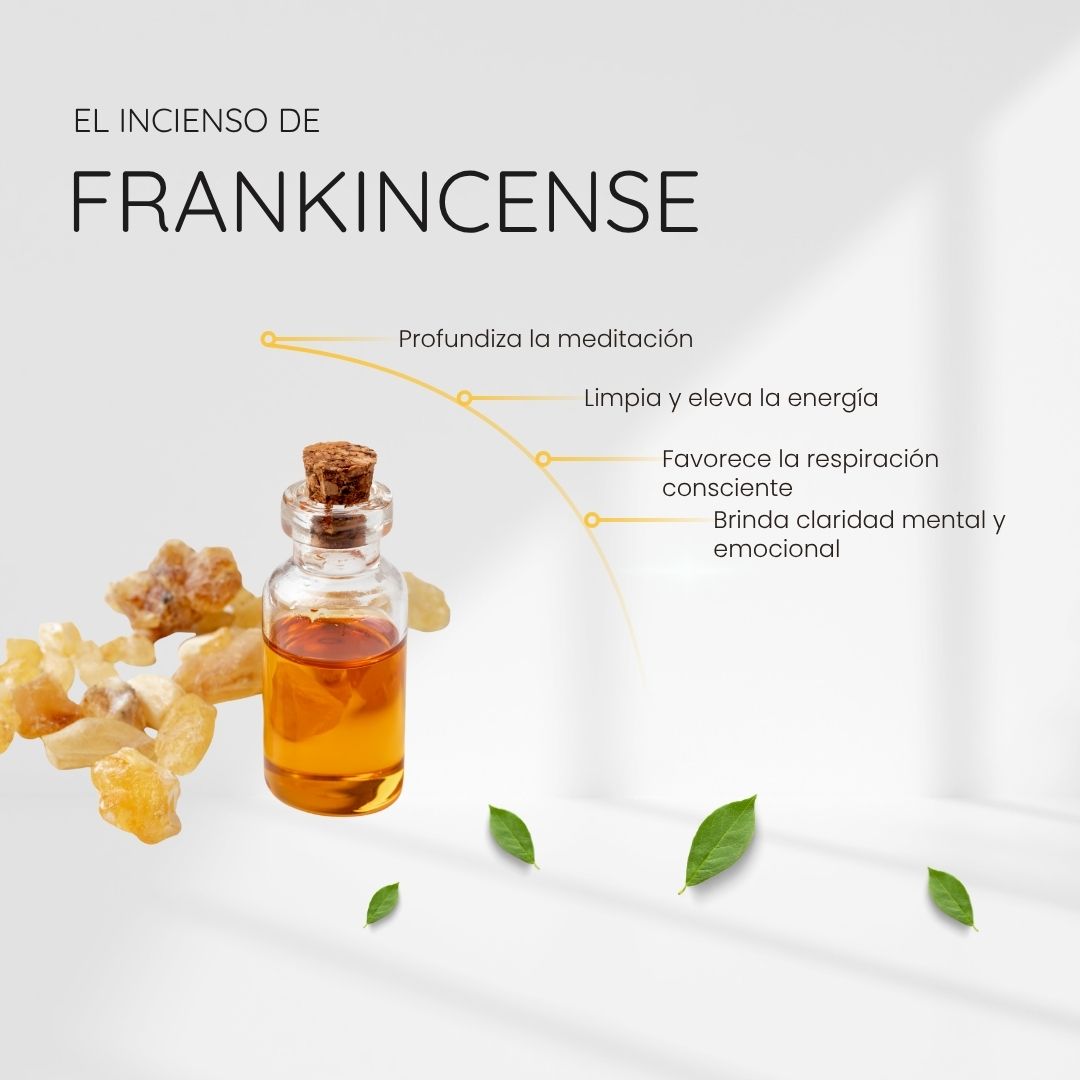 Incienso Frankincense con Piedra Turmalina Negra