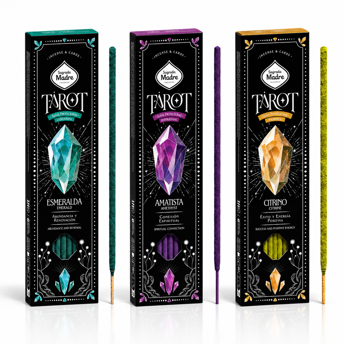 Pack 3 Sahumerios Tarot Gemas