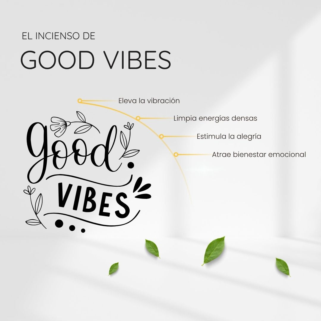 Incienso Vibras Positivas con Piedra Turmalina Negra