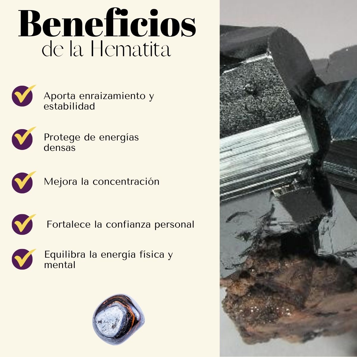 Pulsera Hematita 8mm