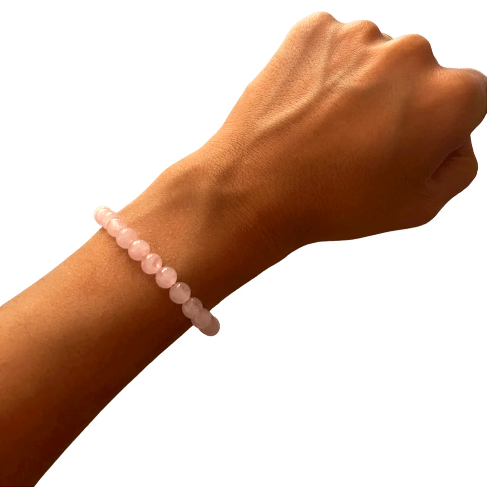 Pulsera Cuarzo Rosa 6mm