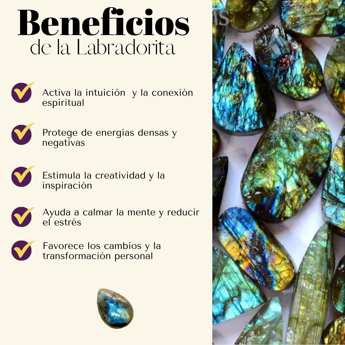 Pulsera Labradorita 6mm