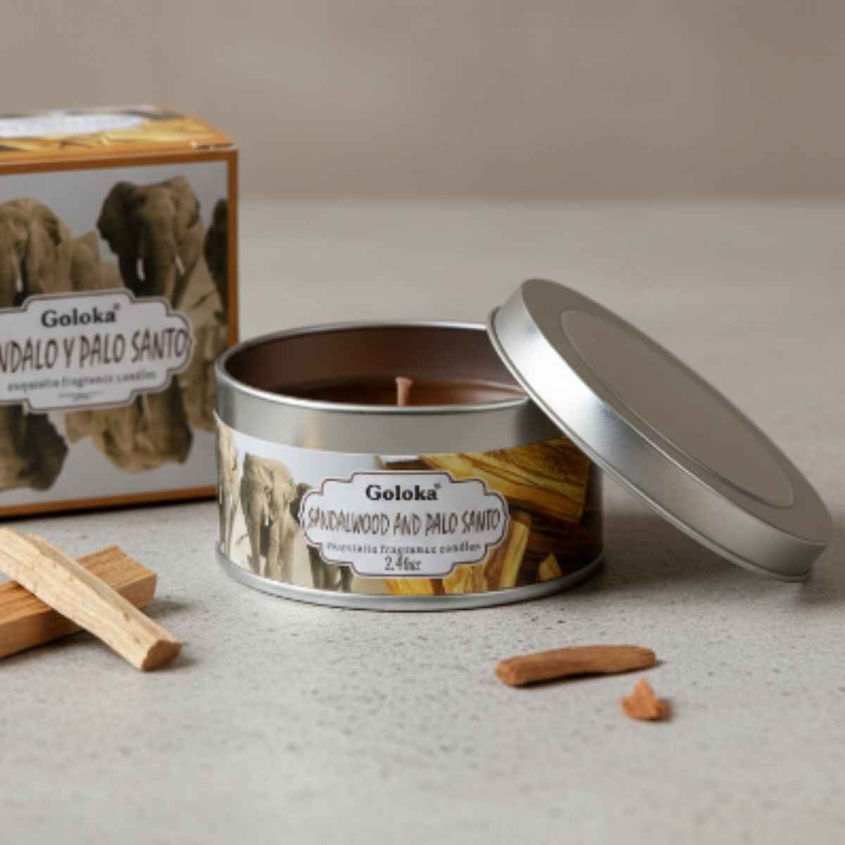 Vela Sandalo y Palo Santo