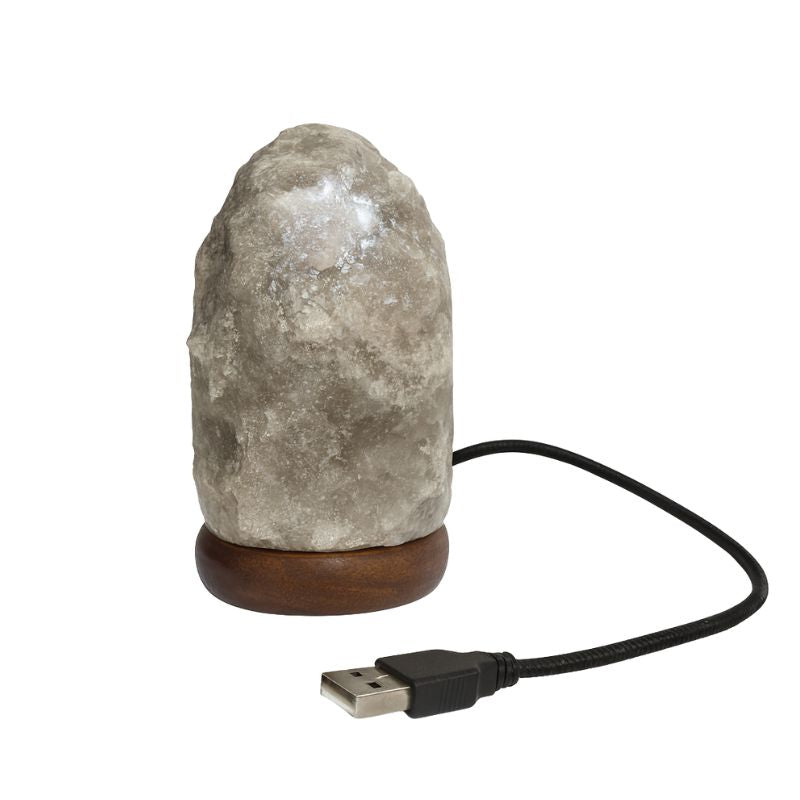 Lampara de Sal Gris del Himalaya Led Mini