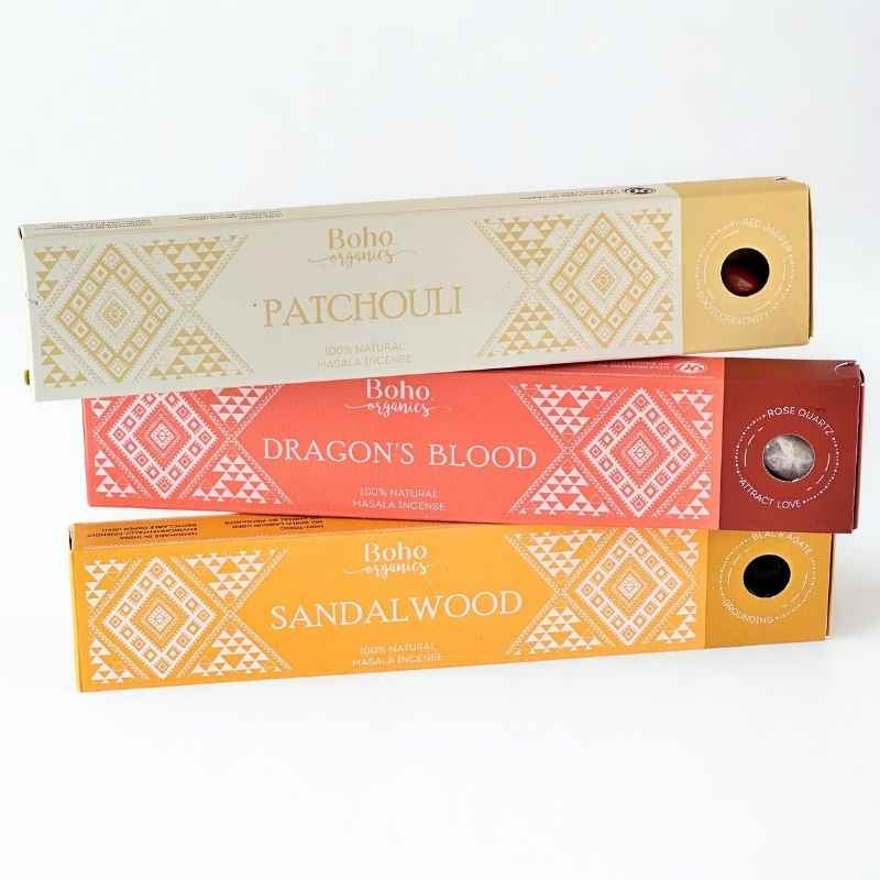 Pack 3 Inciensos con Piedra - Song of India