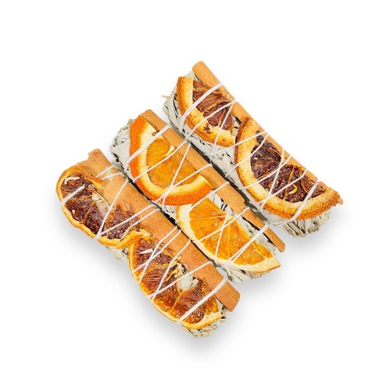 Sahúmo de Salvia Blanca con Canela y Naranja