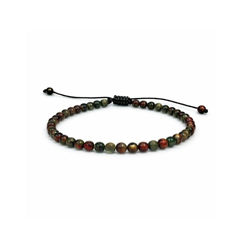 Pulsera Ajustable Sangre Africana Bloodstone 4mm