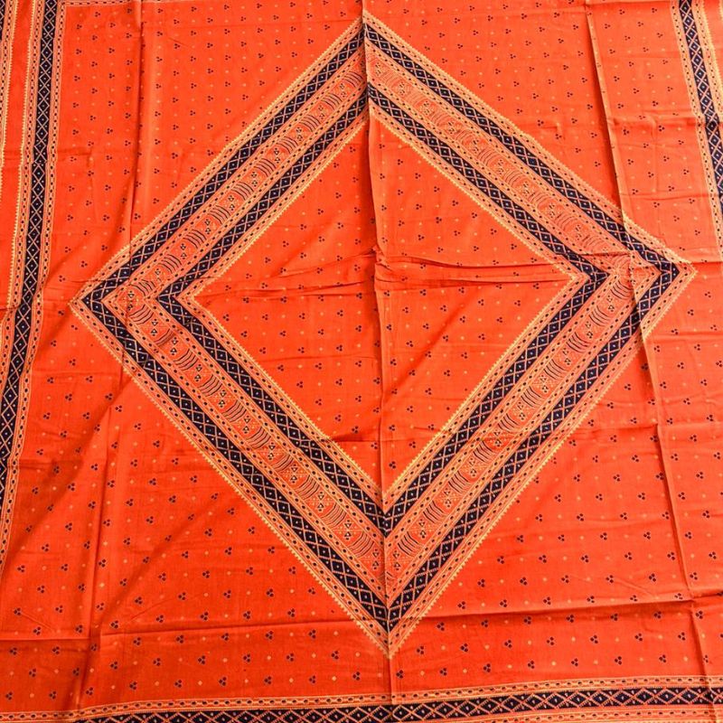 Cubrecama 2 Plazas Naranja Tribal