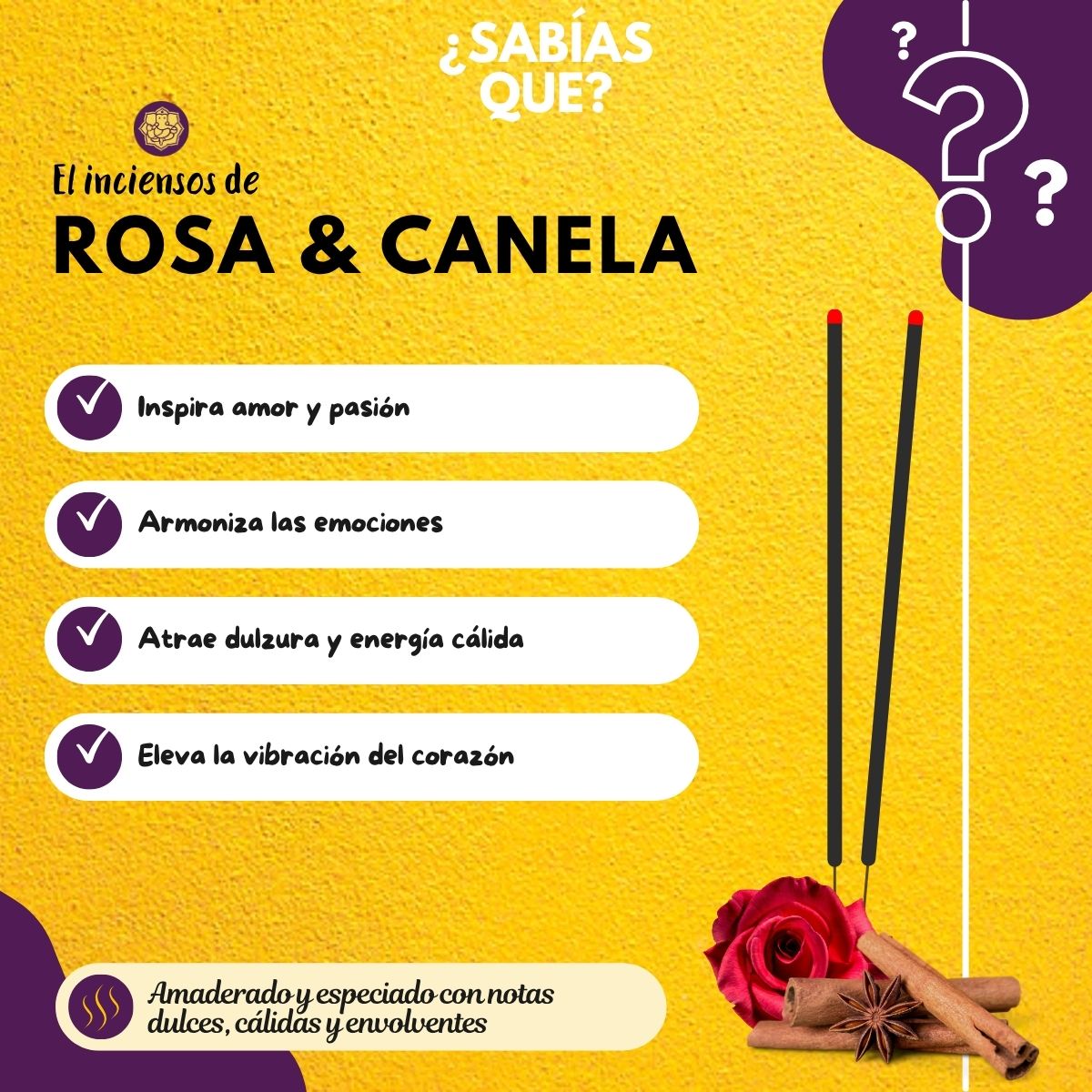 Incienso Rosa Canela