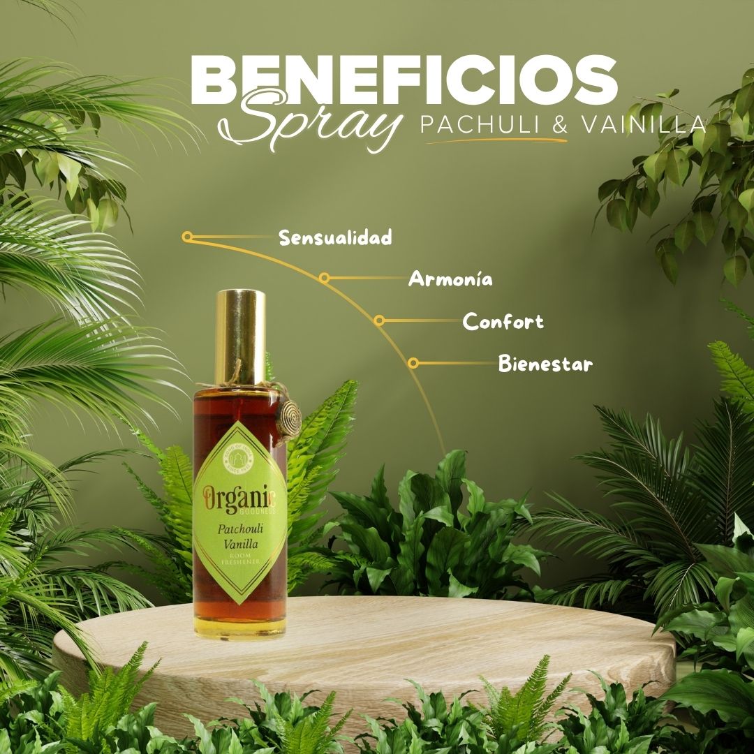 Aromatizante Spray Pachulí y Vainilla 100mL