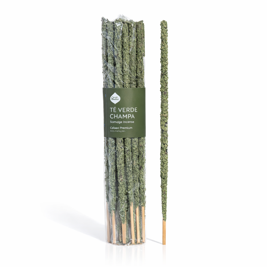 Sahumerio Artesano Té Verde y Flor de Champa 20u
