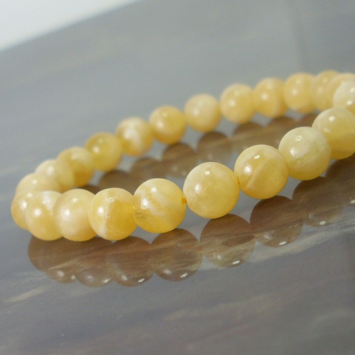 Pulsera Calcita Amarilla 8mm