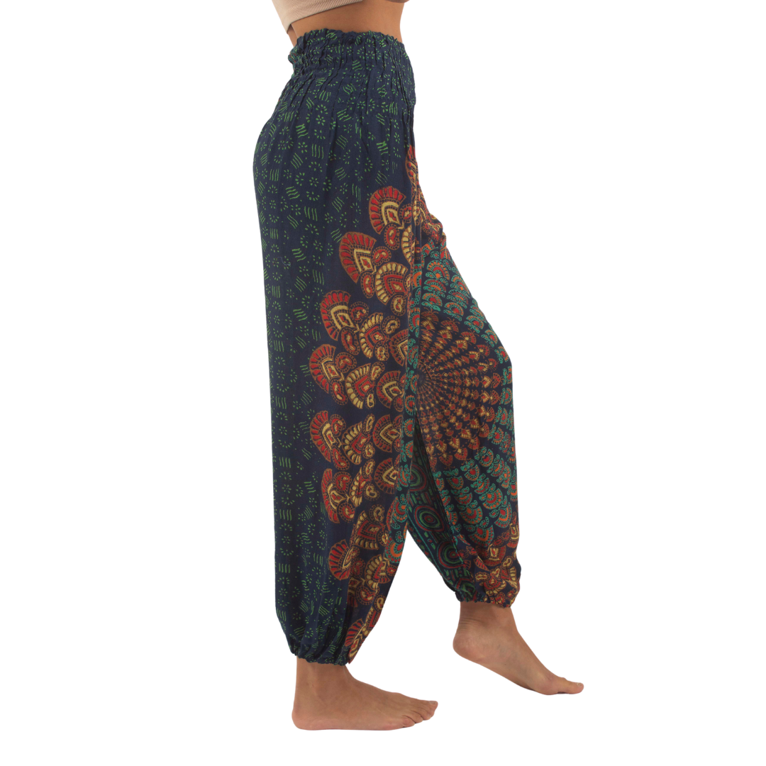 Pantalon Usha Azul con Verde
