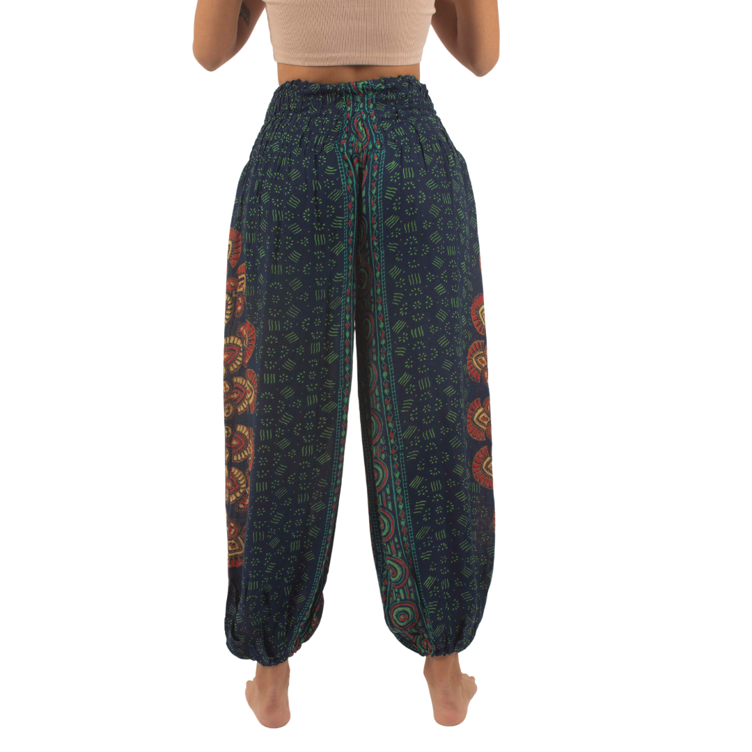 Pantalon Usha Azul con Verde