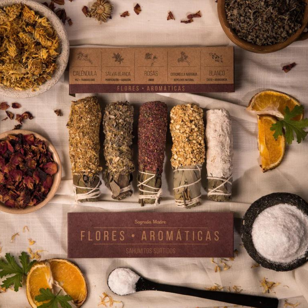 5 Sahumitos Surtidos Flores Aromáticas