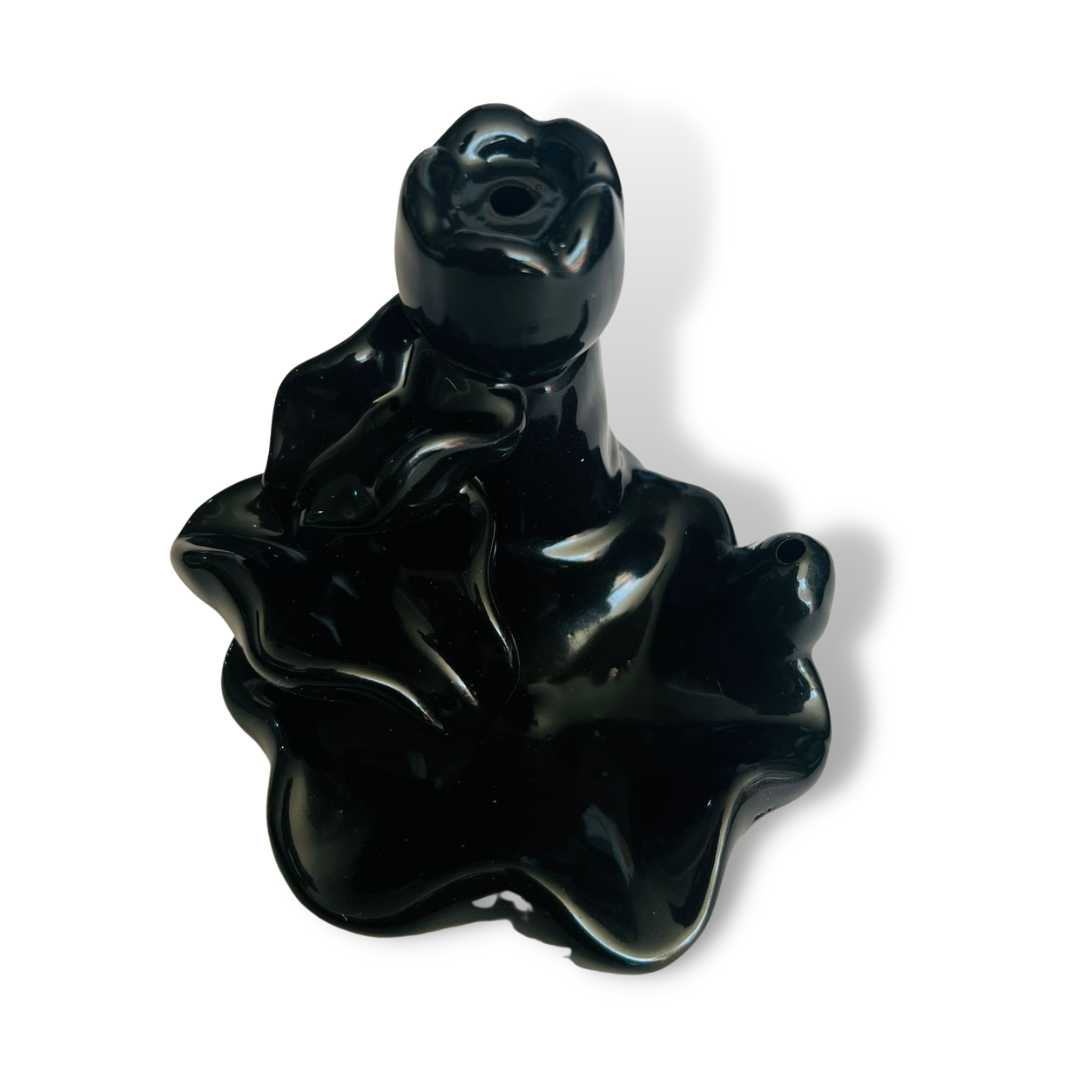 Porta Incienso Cascada Black Lotus + 10 inciensos