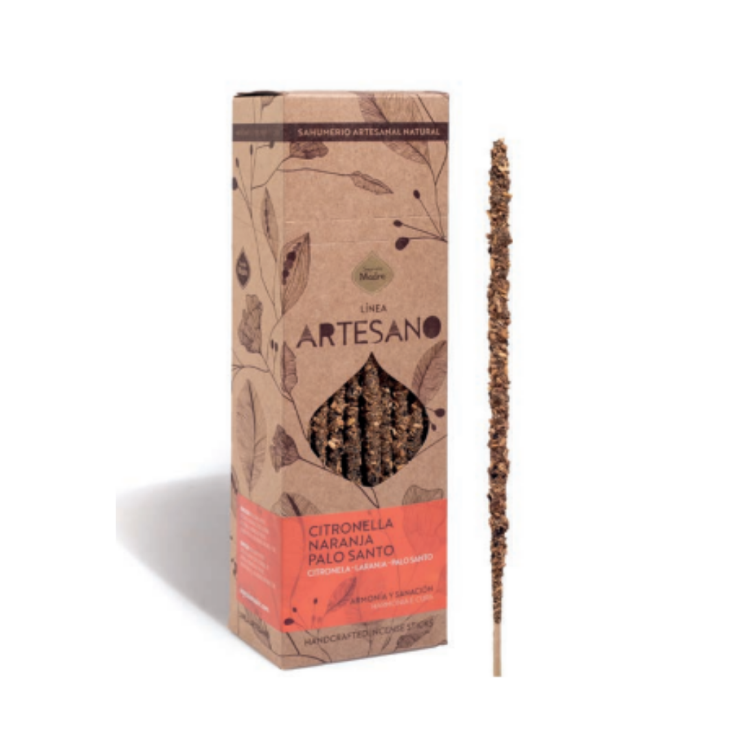 Sahumerio Artesano Citronella,Naranja y Palo Santo 30u