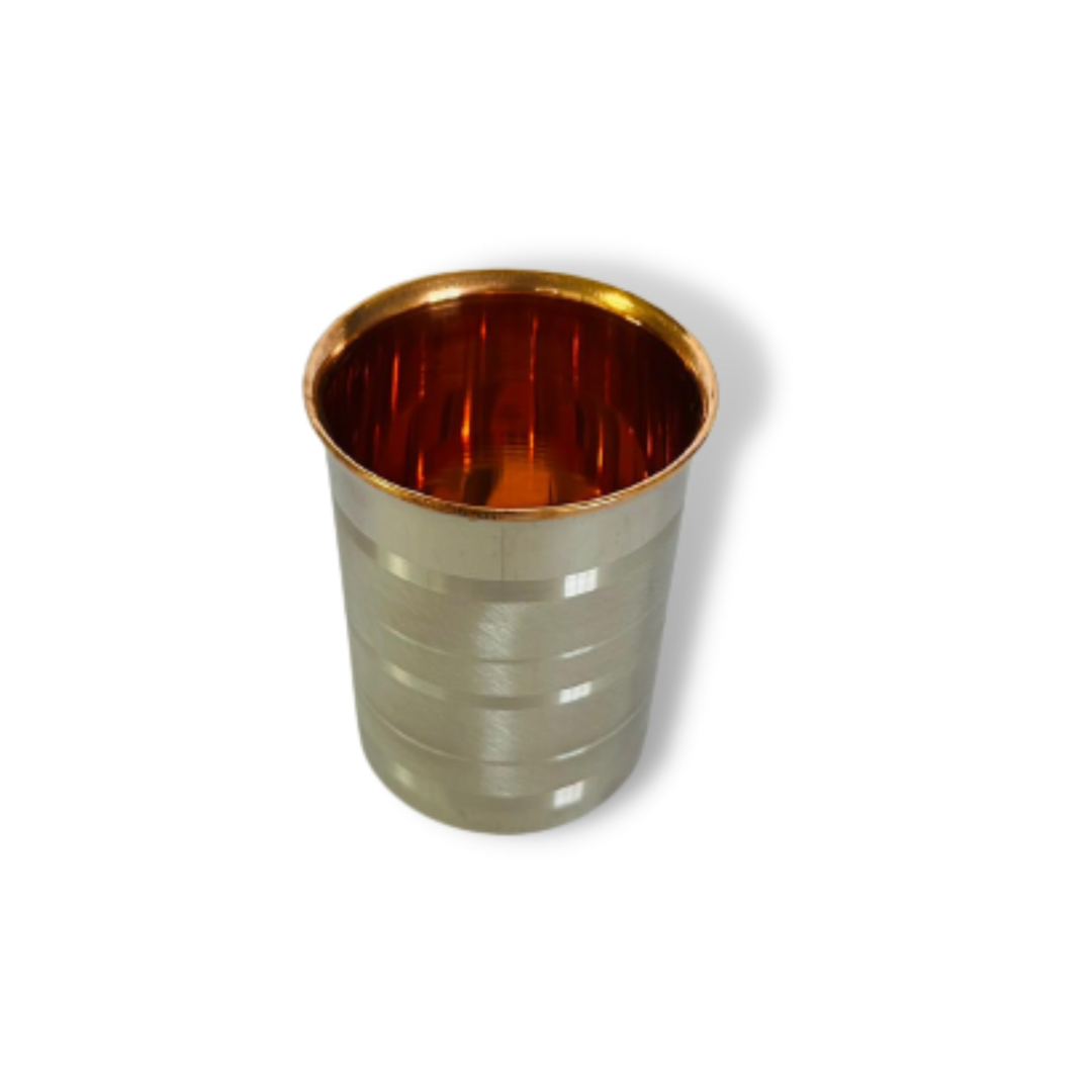 Set Jarra + 6 Vasos de Cobre Metalico