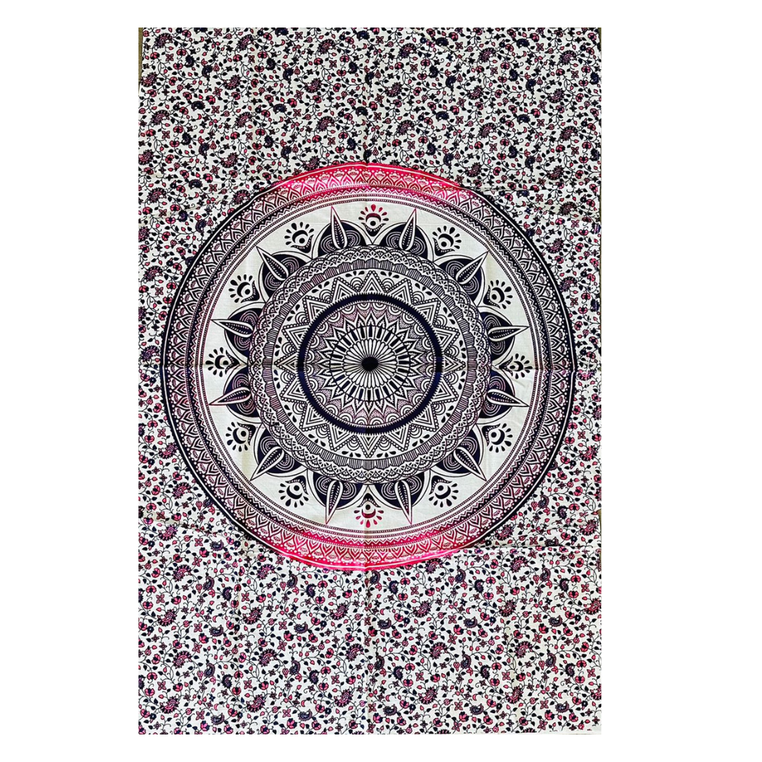 Tapiz Mural Mandala Rose