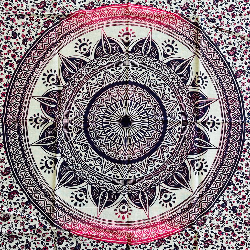 Tapiz Mural Mandala Rose