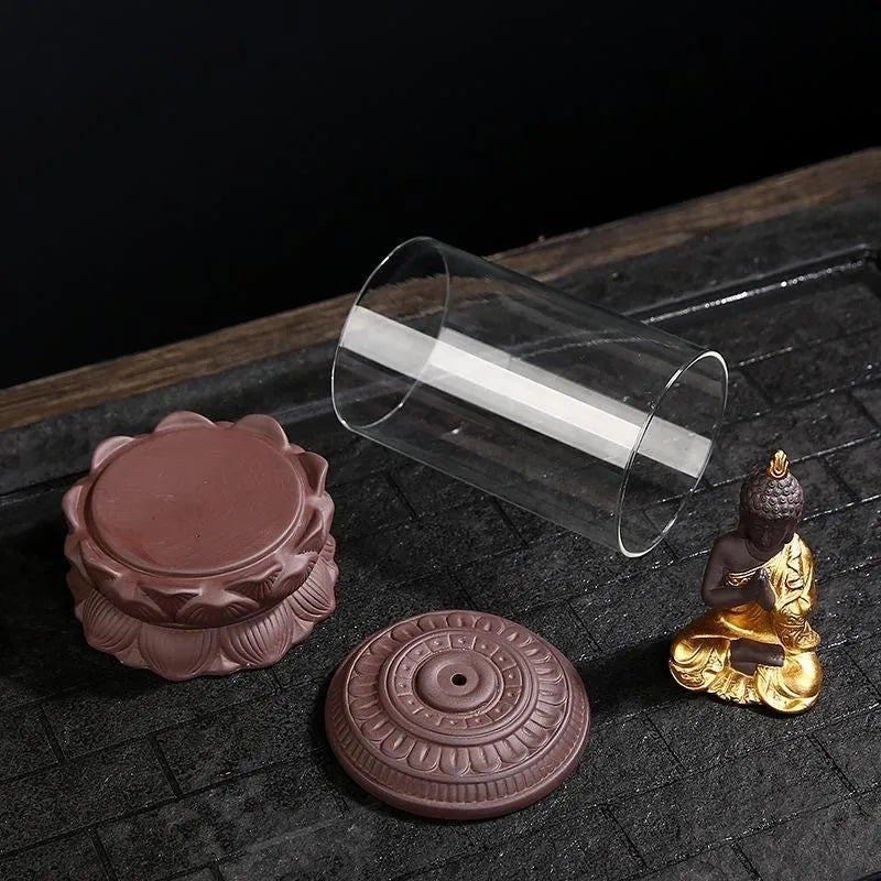 Porta Incienso Cascada Templo Budda + 10 inciensos