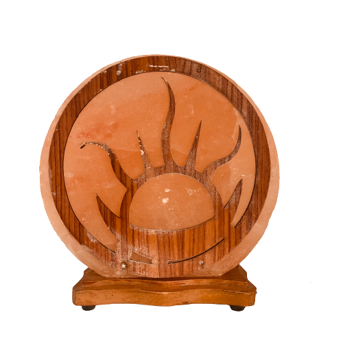 Lampara de Sal del Himalaya con diseño Eclipse