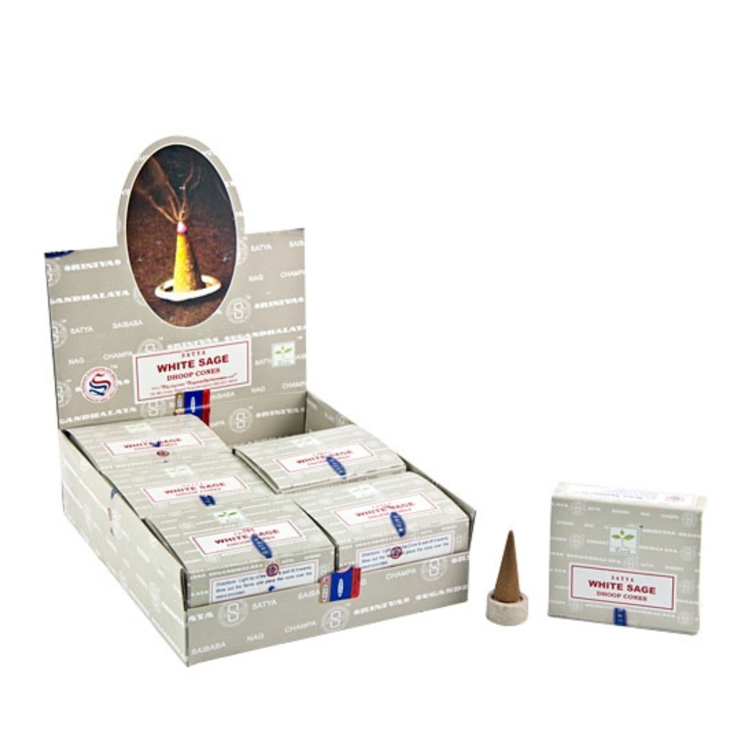 Incienso en Cono Salvia Blanca