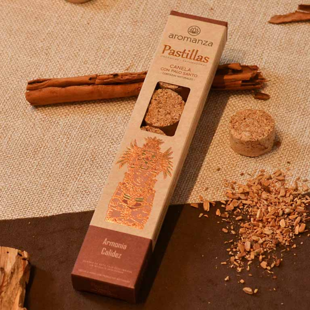 Pastilla Sahumerio Canela Mistica y Palo Santo - Aromanza