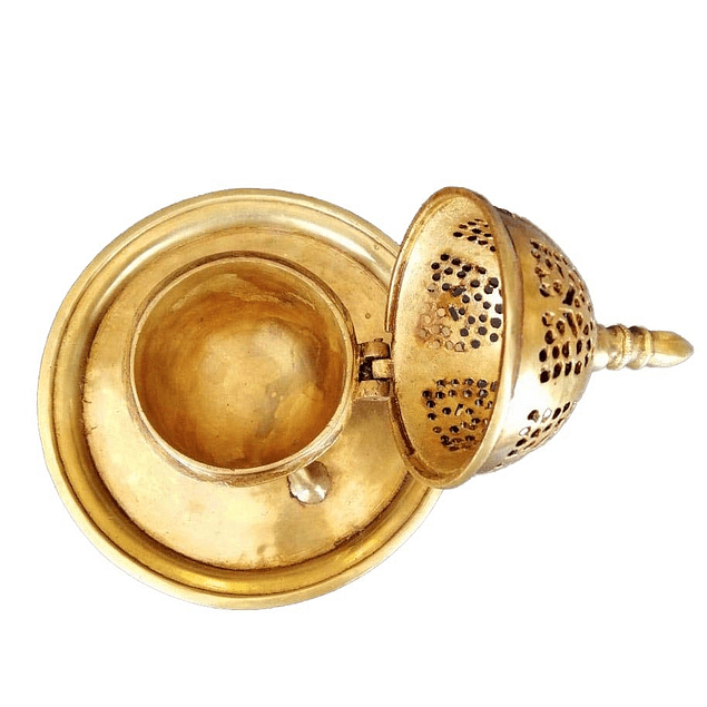 Quemador de Resina Redondo Bronce