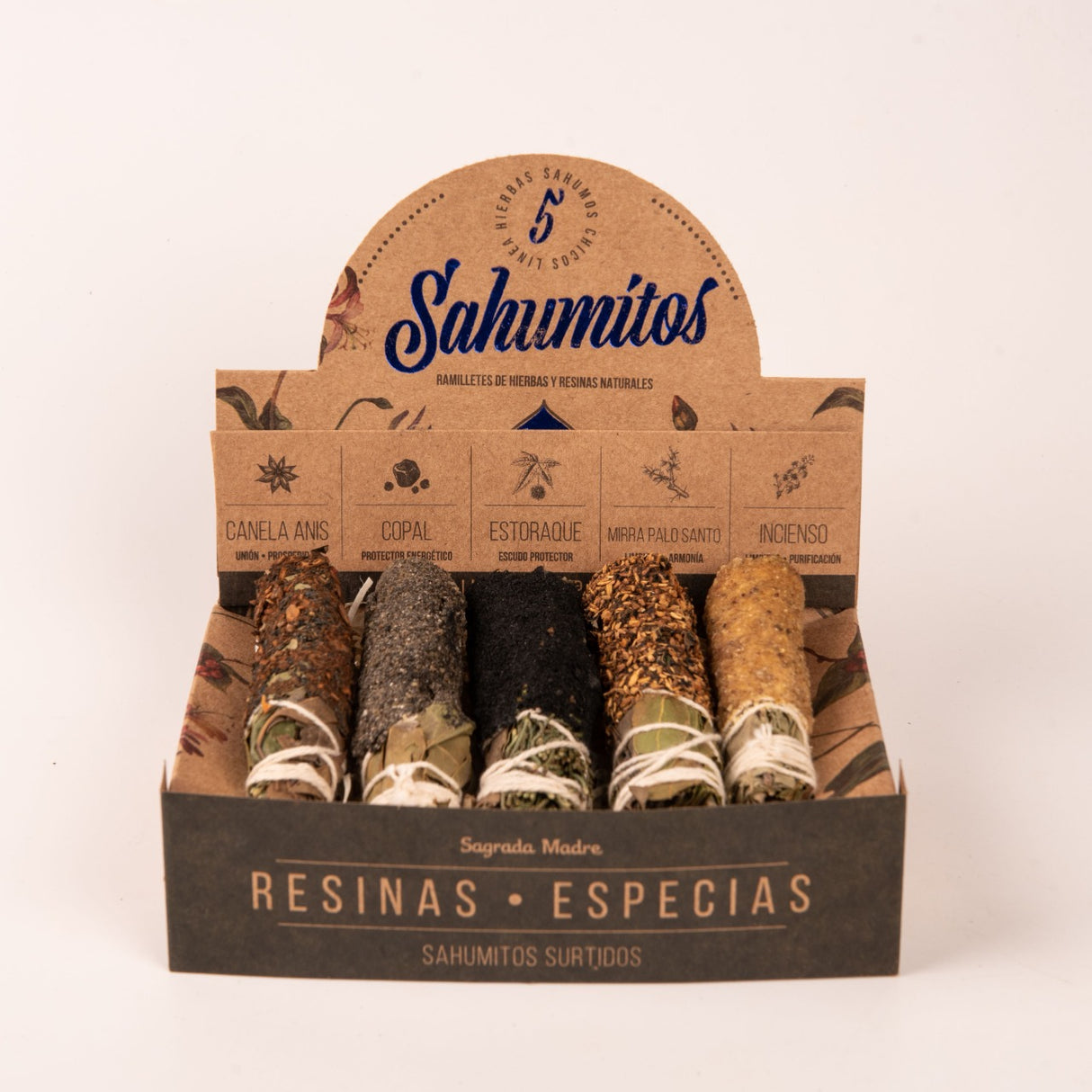 5 Sahumitos Surtidos Resinas y Especies