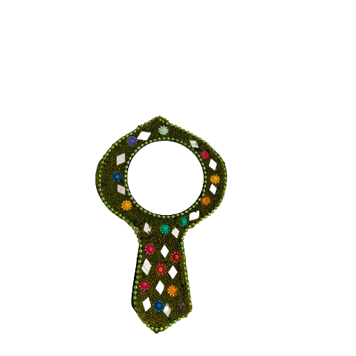 Espejo de Mano Gota Verde Lima