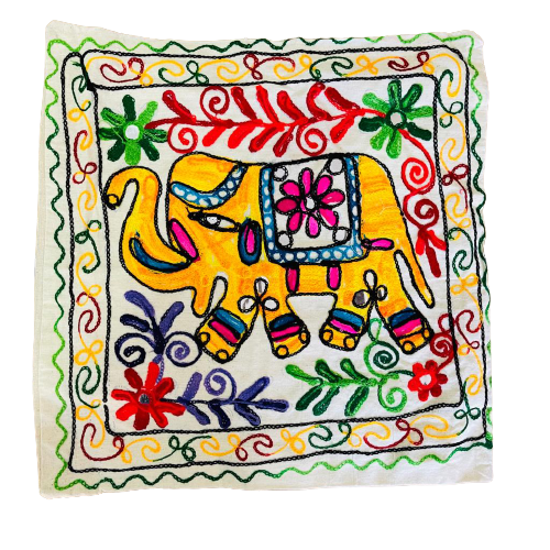 Funda de Cojín Elephant Yellow&Red