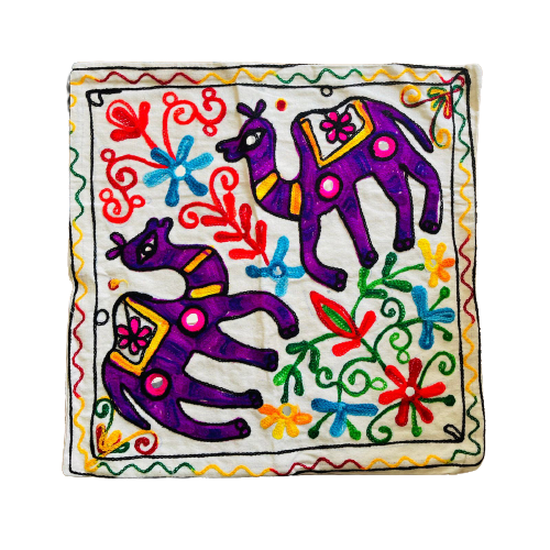 Funda de Cojín Camello Duo Purple