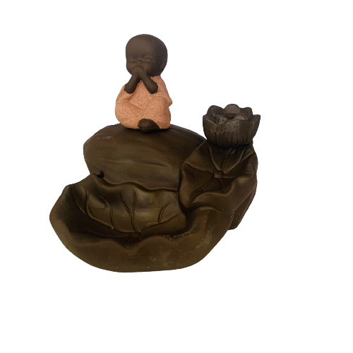 Porta Incienso Cascada Budda Risueño Red + 10 inciensos