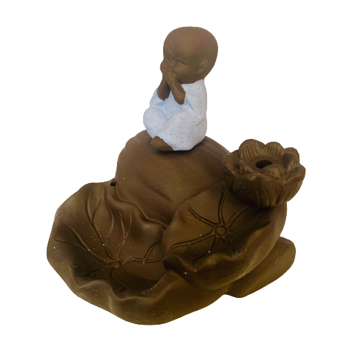 Porta Incienso Cascada Budda Risueño Blue + 10 inciensos