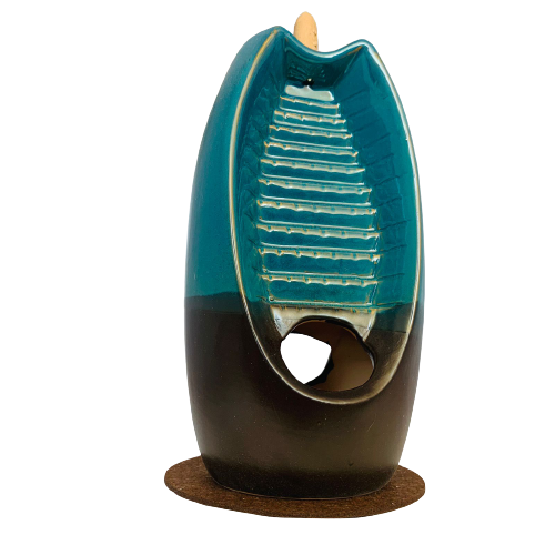 Porta Incienso Cascada Turquesa Prints + 10 inciensos