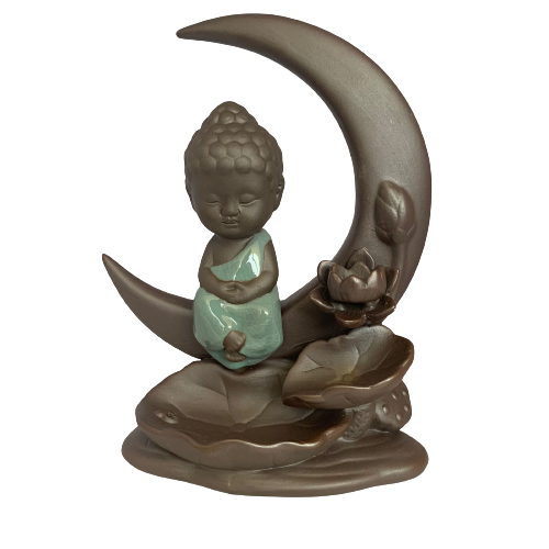 Porta Incienso Cascada Budda Moon + 10 inciensos