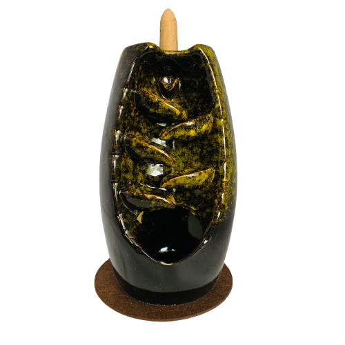 Porta Incienso Cascada Verde Prints + 10 inciensos especiales