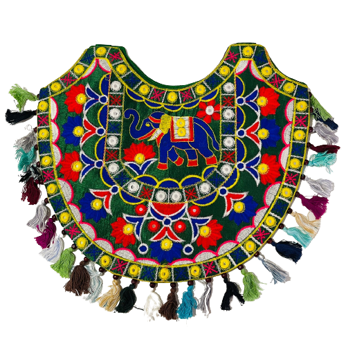 Cartera Bordada Diseño Elefante Azul - Verde