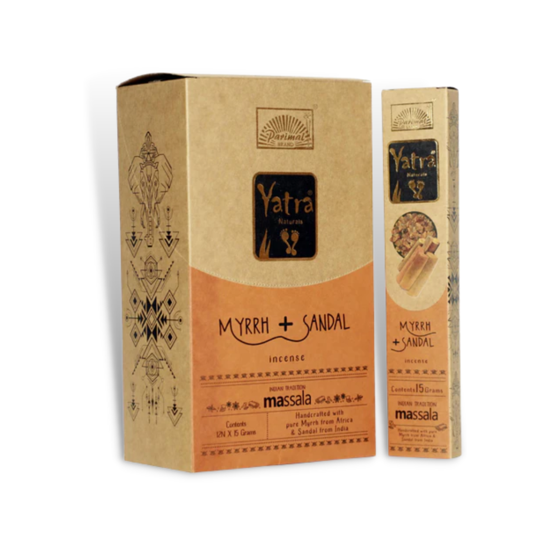 Incienso Yatra Mirra y Sandalo