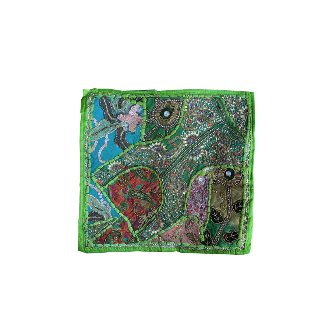 Fundas De Cojín Brilloso Verde Abstracta