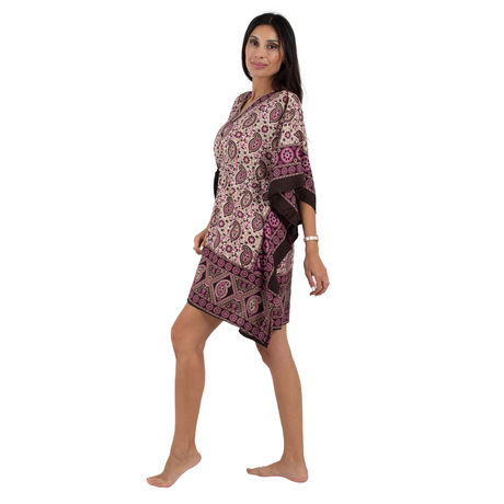 Blusa/Vestido Kaftan Shaila Rosa