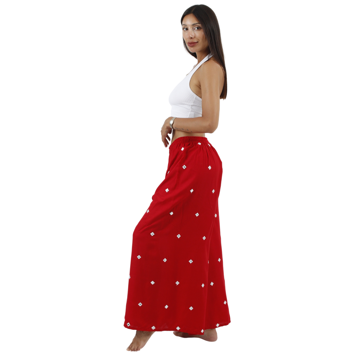 Pantalon Palazzo Anala Rojo