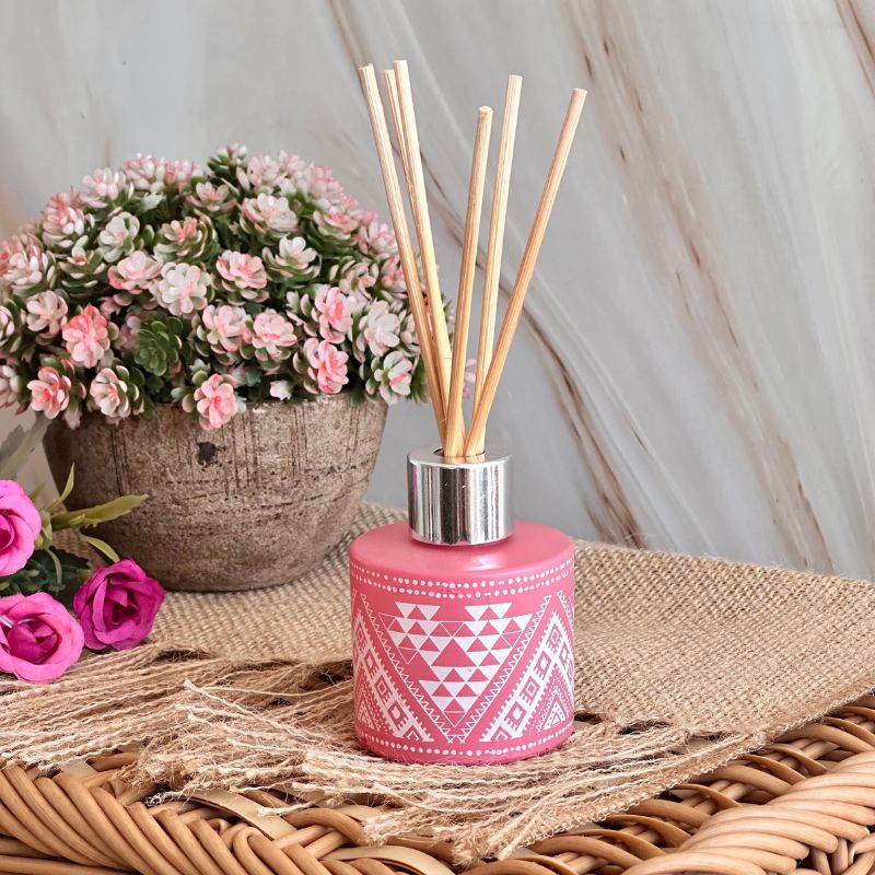 Difusor de Varilla Boho 7 Chakras con Piedra Cuarzo Rosa