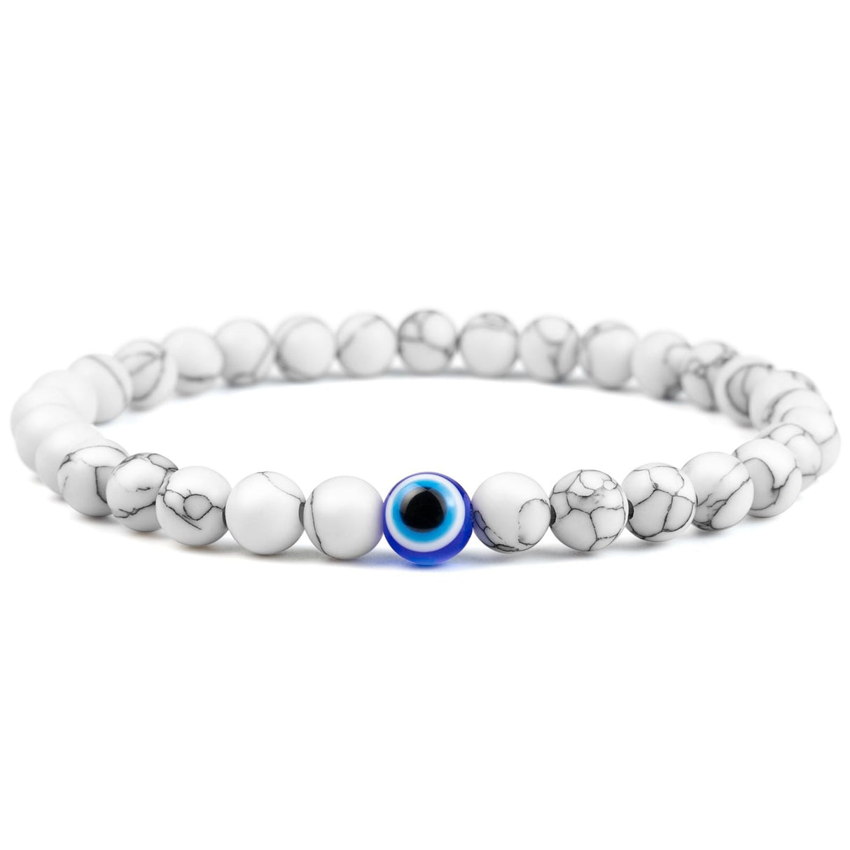 Pulsera Howlita con Ojo turco 4mm